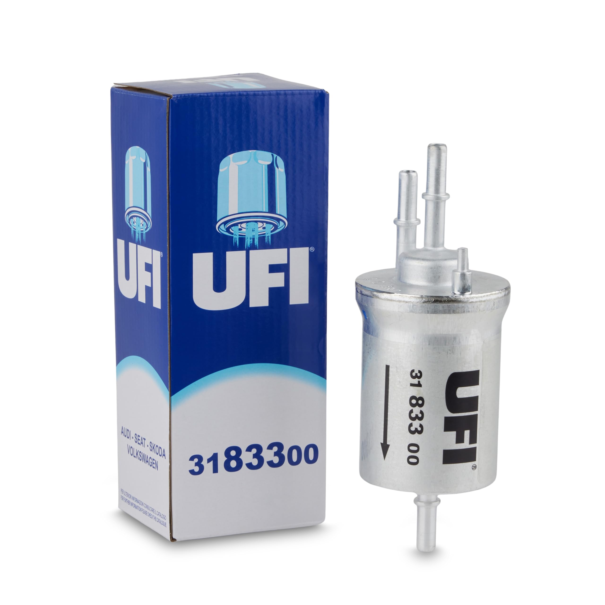 UFI Filters, Fuel Filter 31.833.00, Replacement Fuel Filter, Suitable for Cars, Applicable to Various Models Audi, Seat, Skoda and Volkswagen