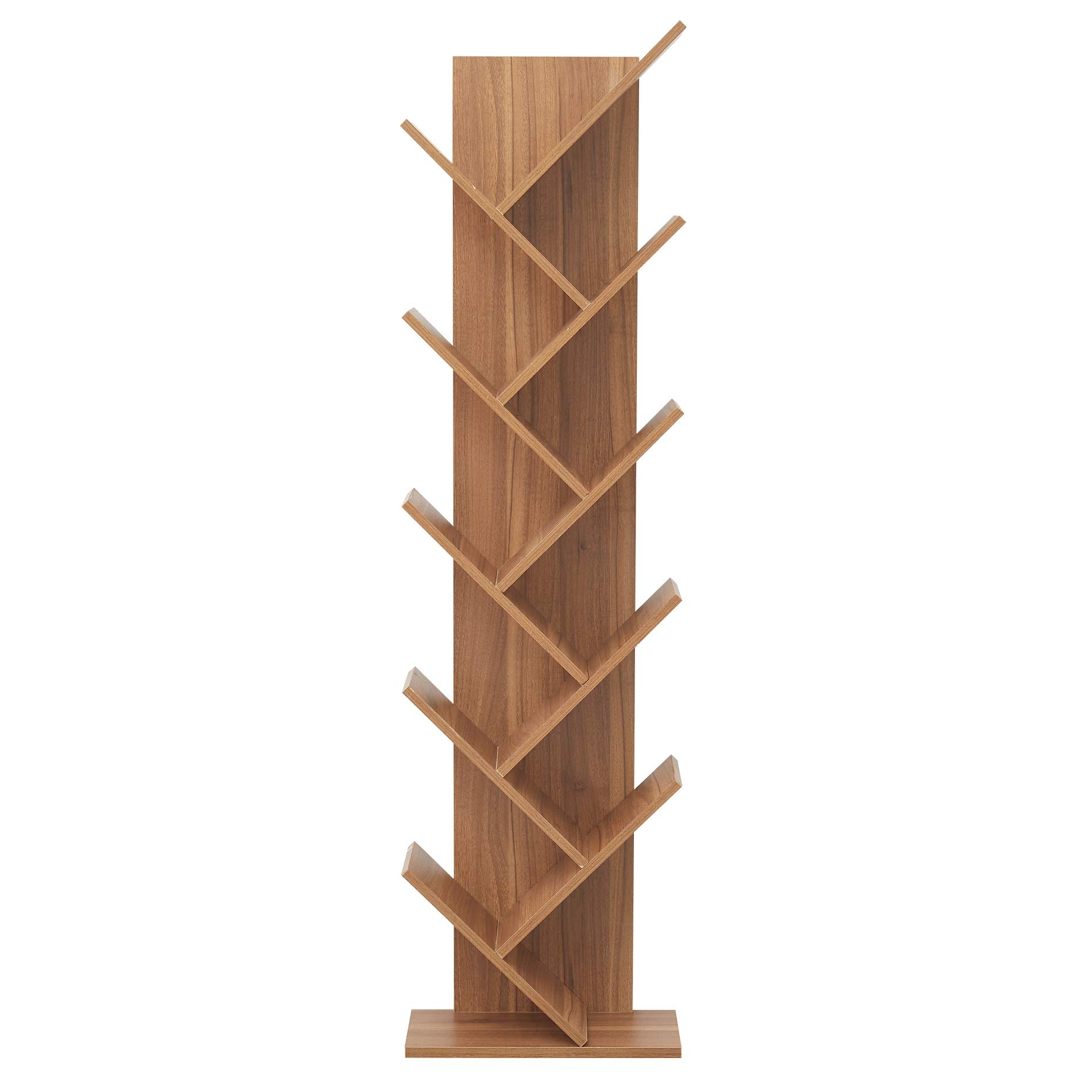 Rebecca Mobili Mueble estentería marrón, librería con 10 estantes, Madera, Estilo contemporáneo, salón Oficina- Medidas: 160 x 44,5 x 22cm (AxANxF) - Art. RE6029