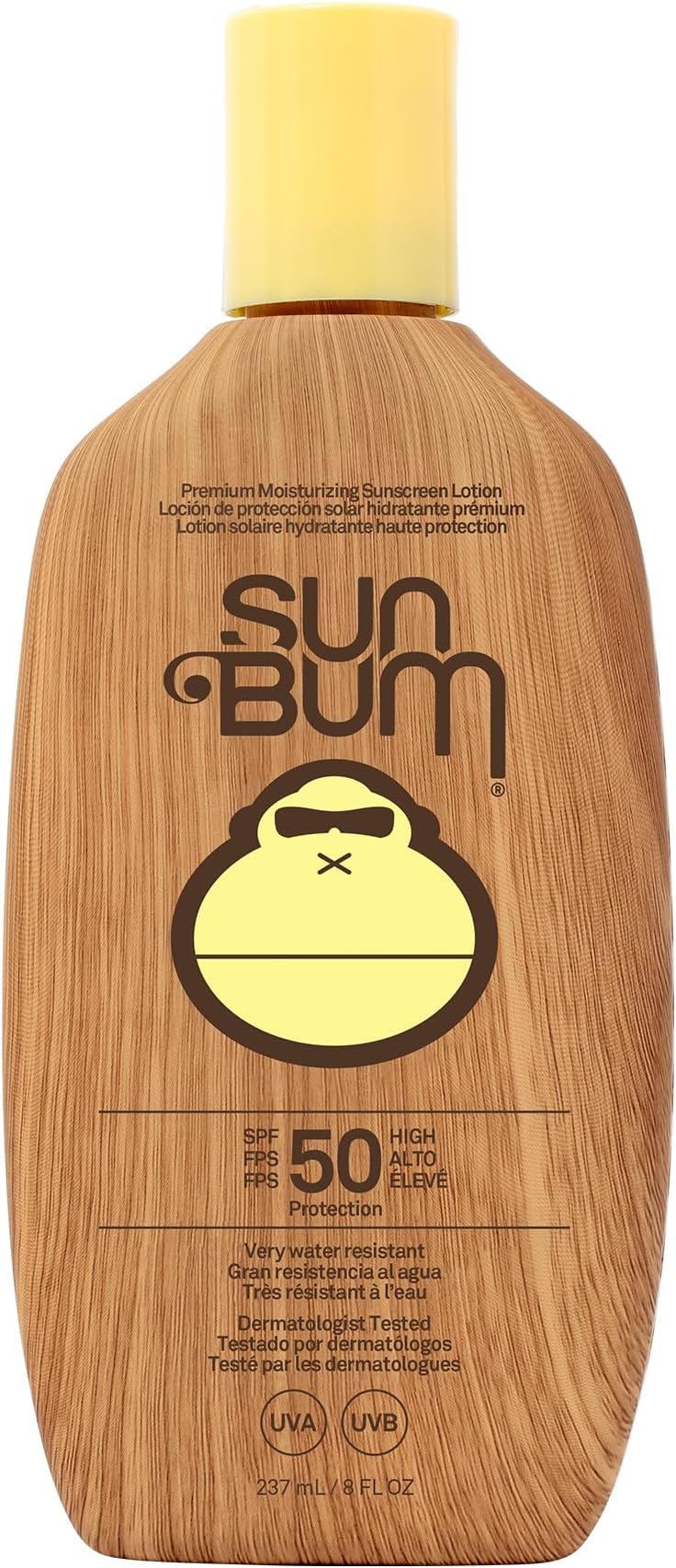 Original SPF 50 Sun Cream Lotion, Moisturizing Sunscreen with Vitamin E, Vegan and Reef Friendly, Broad Spectrum UVA/UVB Protection, 237ml