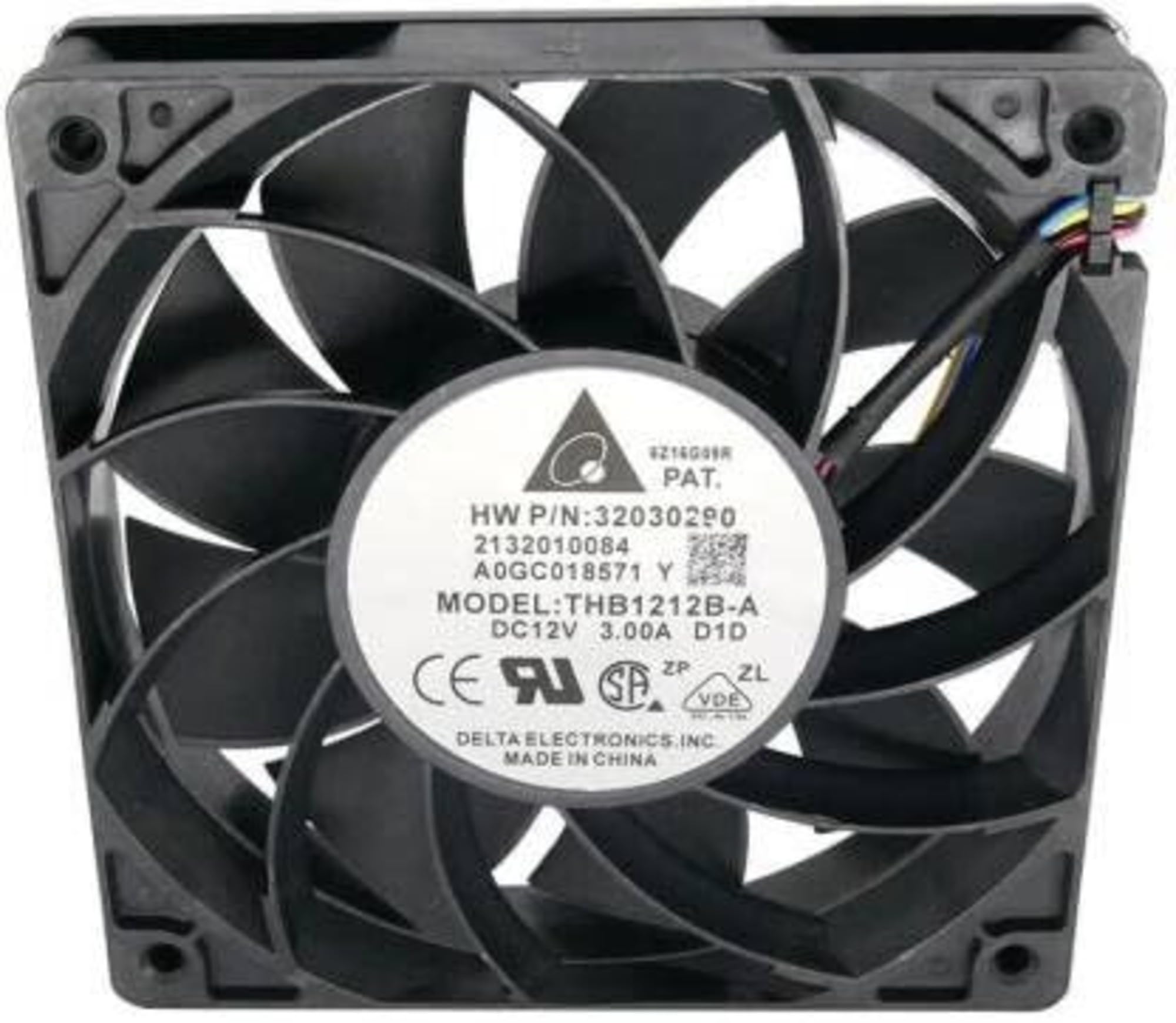 ESHMEET Lighting Hub Delta THB1212B-A Axial Fan 12V-3.00A DC Brushless Air Cooling Fan 4500 RPM 120 * 120 * 25mm 4-Wire-image-17