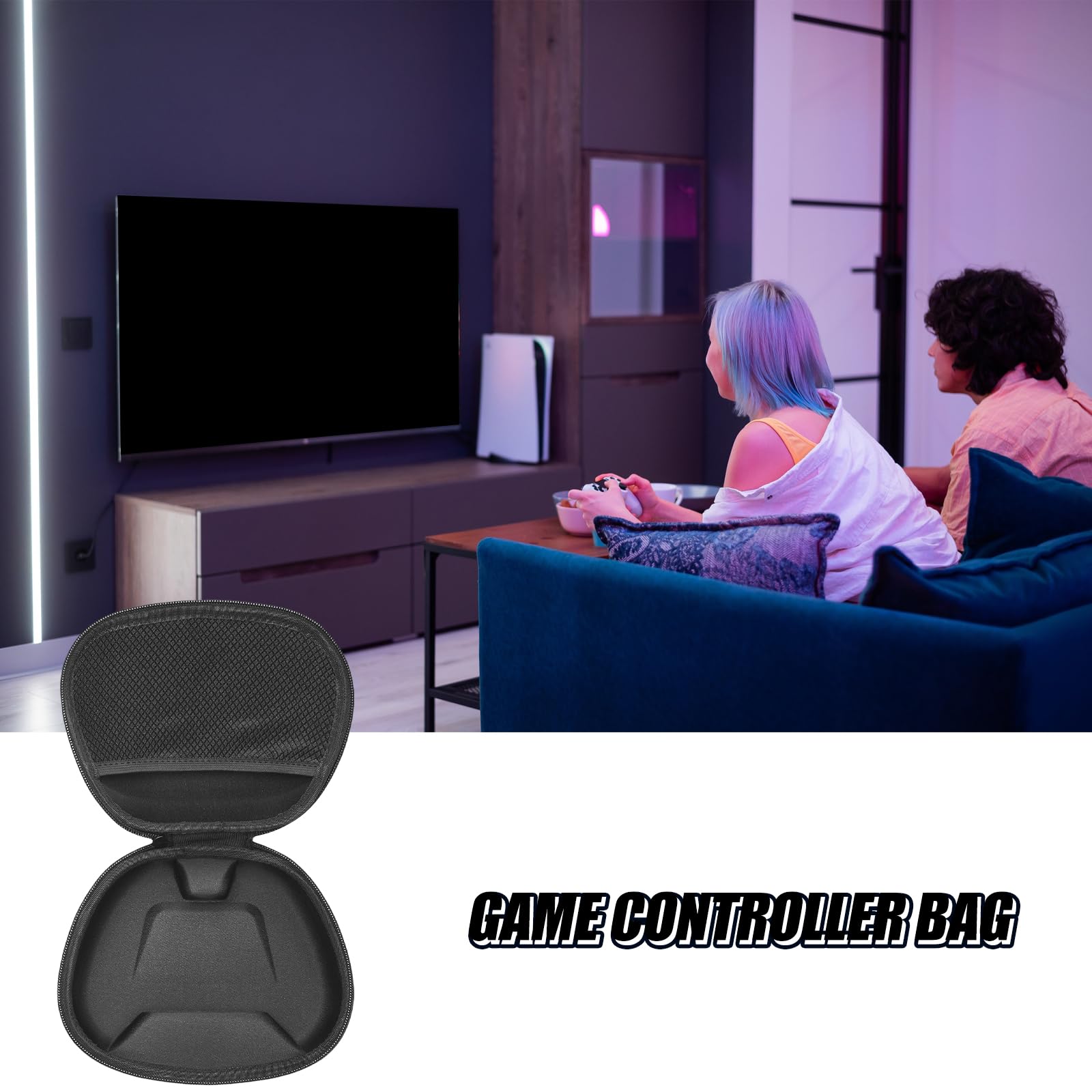 QWQJ Protective Carrying Bag for Controller Features Black Color Fabric and Soft Breathable Pocket