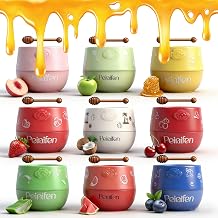 Bee Lip Balm Lip Mask Honey Pot, 12 Flavors Fruit Lip mask Set with Honey & Vitamin E, Lip Sleeping Mask Propolis Moisturizing Lip Balm, Effective Reduces Lip Lines Prevention Dry and Cracked