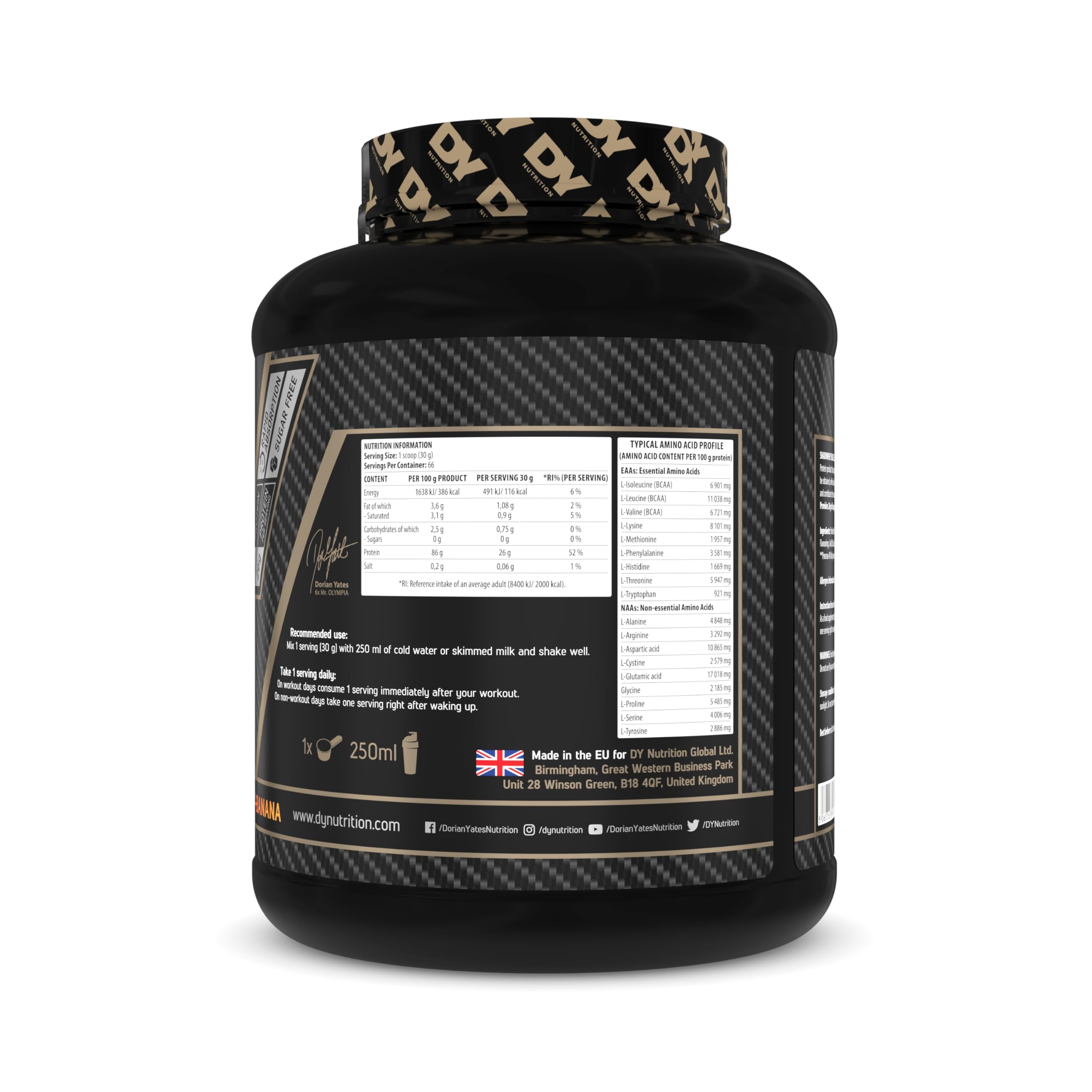 DY Nutrition Shadowhey Isolate (2000g) Strawberry Banana - Białka - Izolat białka serwatkowego