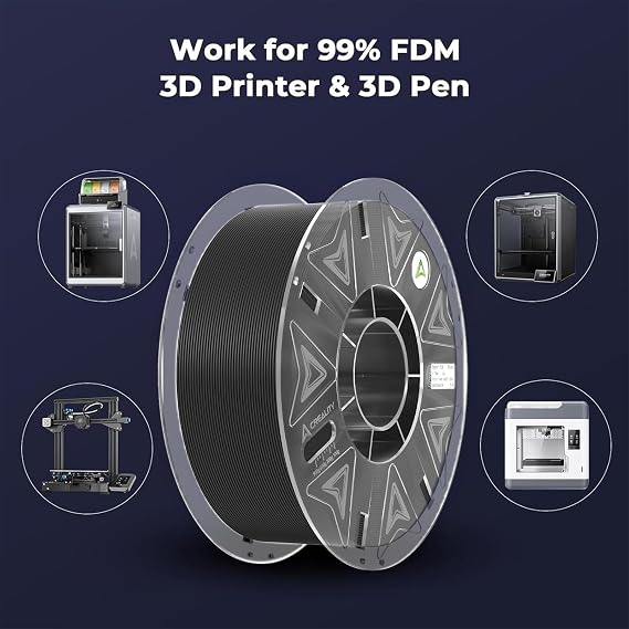 Official CREALITY Hyper PLA RFID Filament 1.75mm 4KG for K2 Plus Combo, High Speed 30-600mm/s 3D Printer Filament, 4Pack(8.8lbs)/Spool Hyper PLA RFID Support CFS,Most 3D Printers,Black& White&Blue&Red