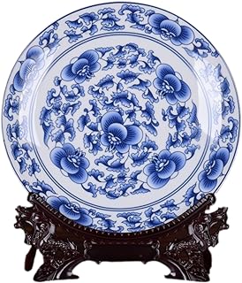 25 Modern Blue Ceramic Decor Ideas For Bright Interiors 16 Blue and White Porcelain Decorative Plate – Traditional Qinghua Floral A...