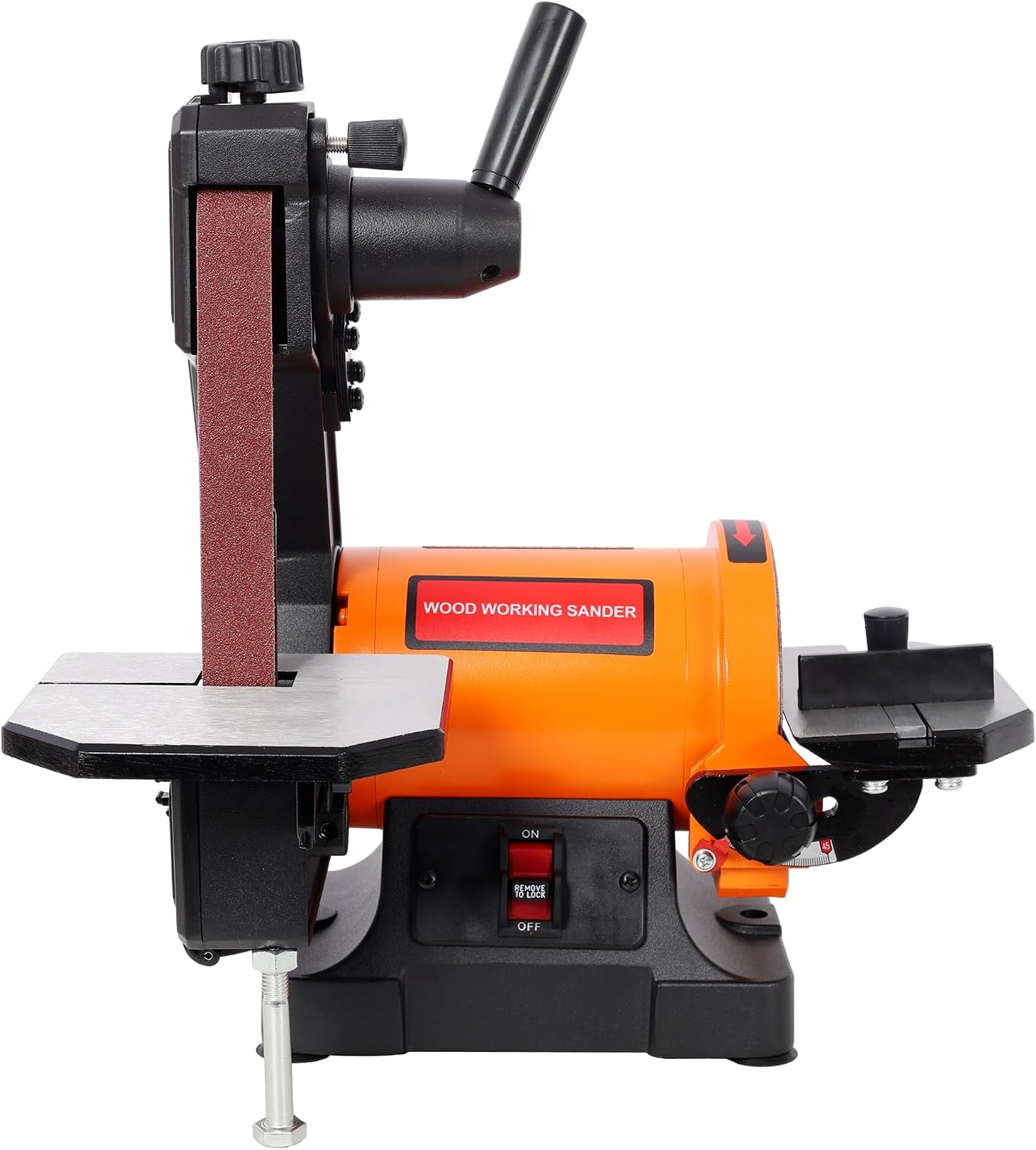 Enchtop Belt Disc Sander, 1x30 Inch Bench Belt Sander with 5 Inch Disc | Wrench Storage & Tool-Free Belt Replacement