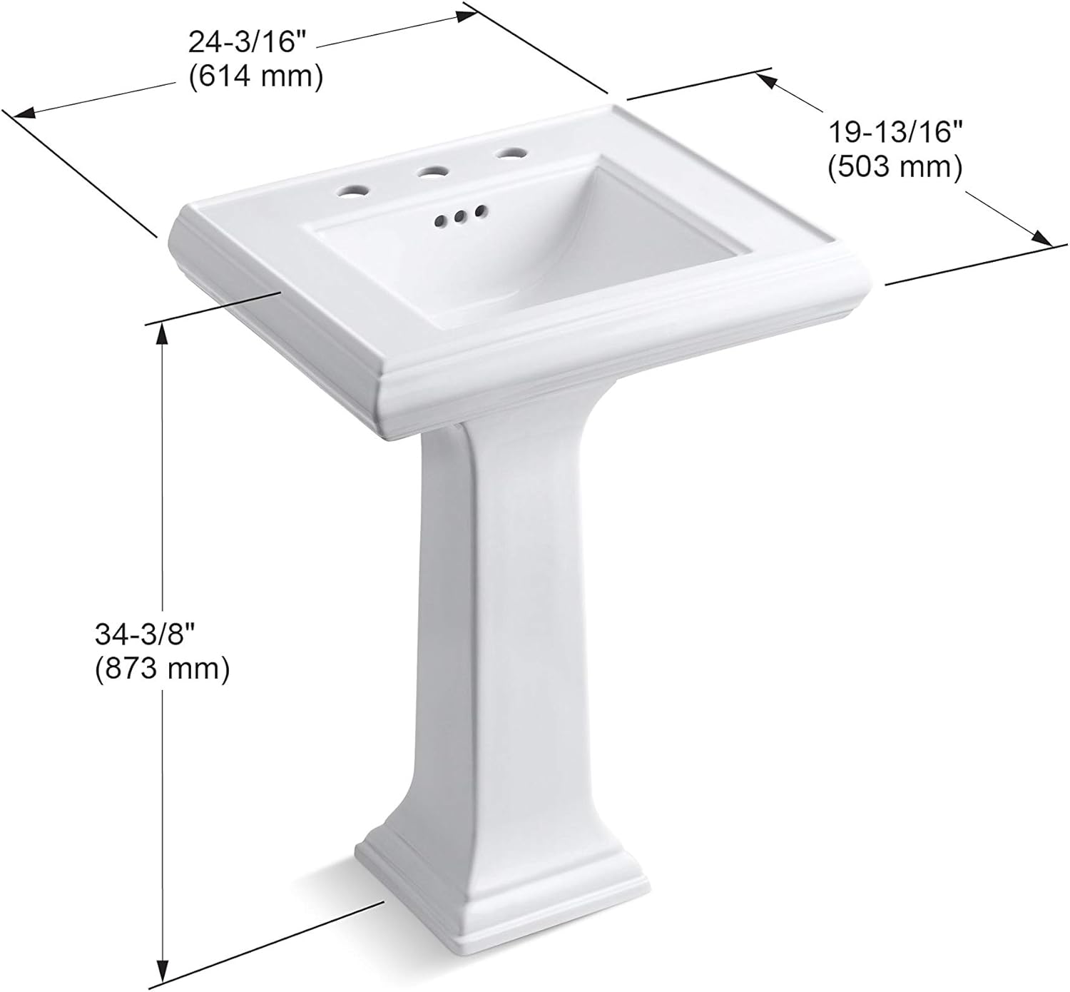 Memoirs® Classic 24" pedestal bathroom sink