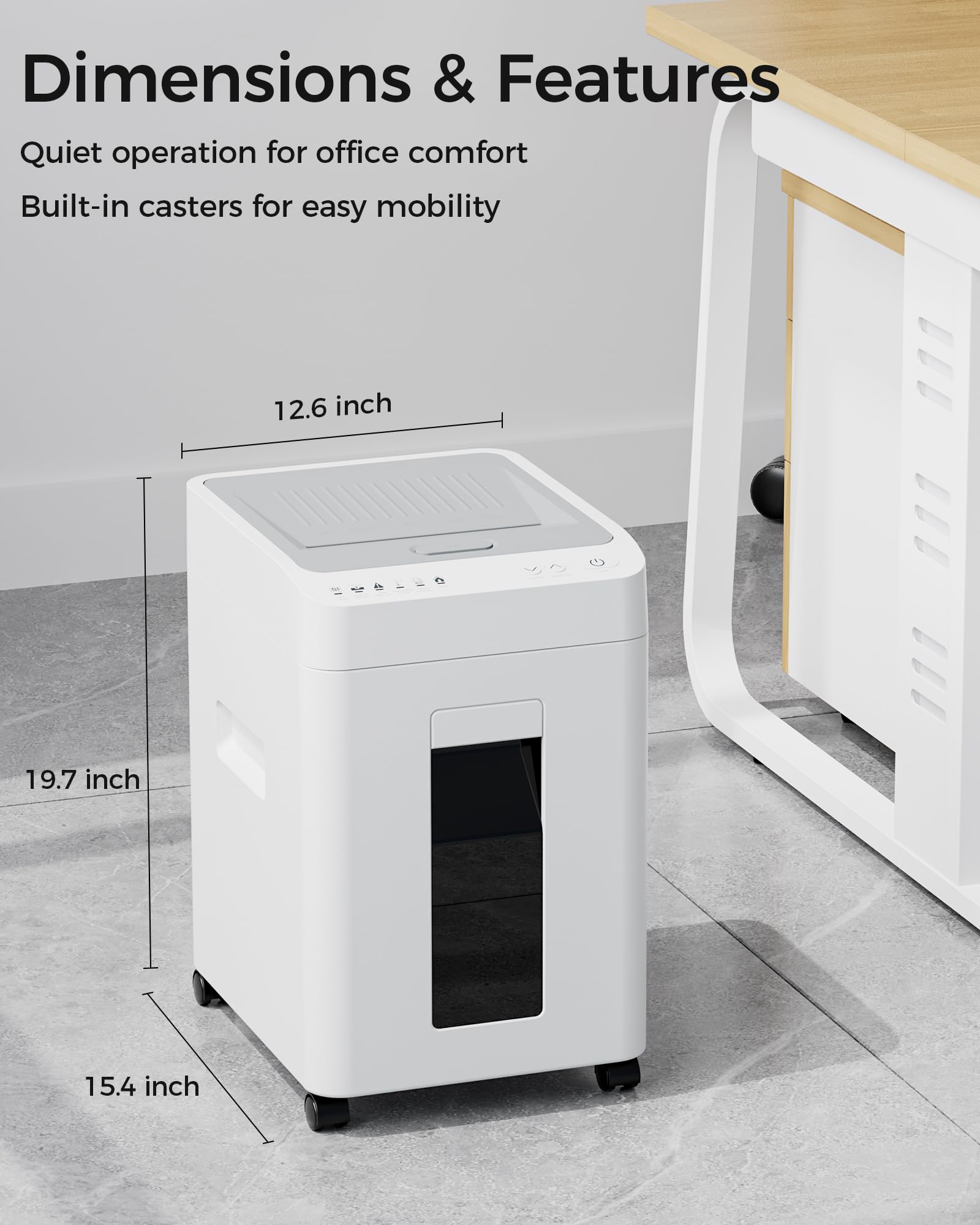 Locksworth - Trituradora de microcorte de 110 hojas para oficina en casa, 6.9 galones P-4 trituradoras de alta seguridad para papel, CD, tarjeta de crédito, grapa, clip, trituradora de papel comercial