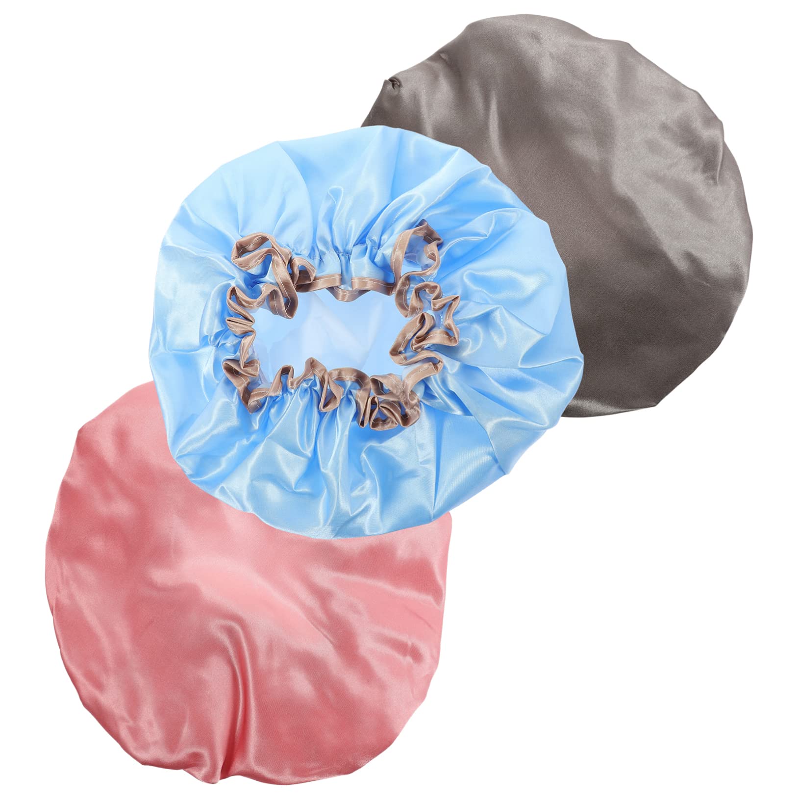 FRCOLOR 12 Stück Doppellagige Duschhaube Dekorative Duschhaube Badekappe Regenhut Für Damen Duschhut Damen Große Für Beanie Elastischer Duschhut Spa
