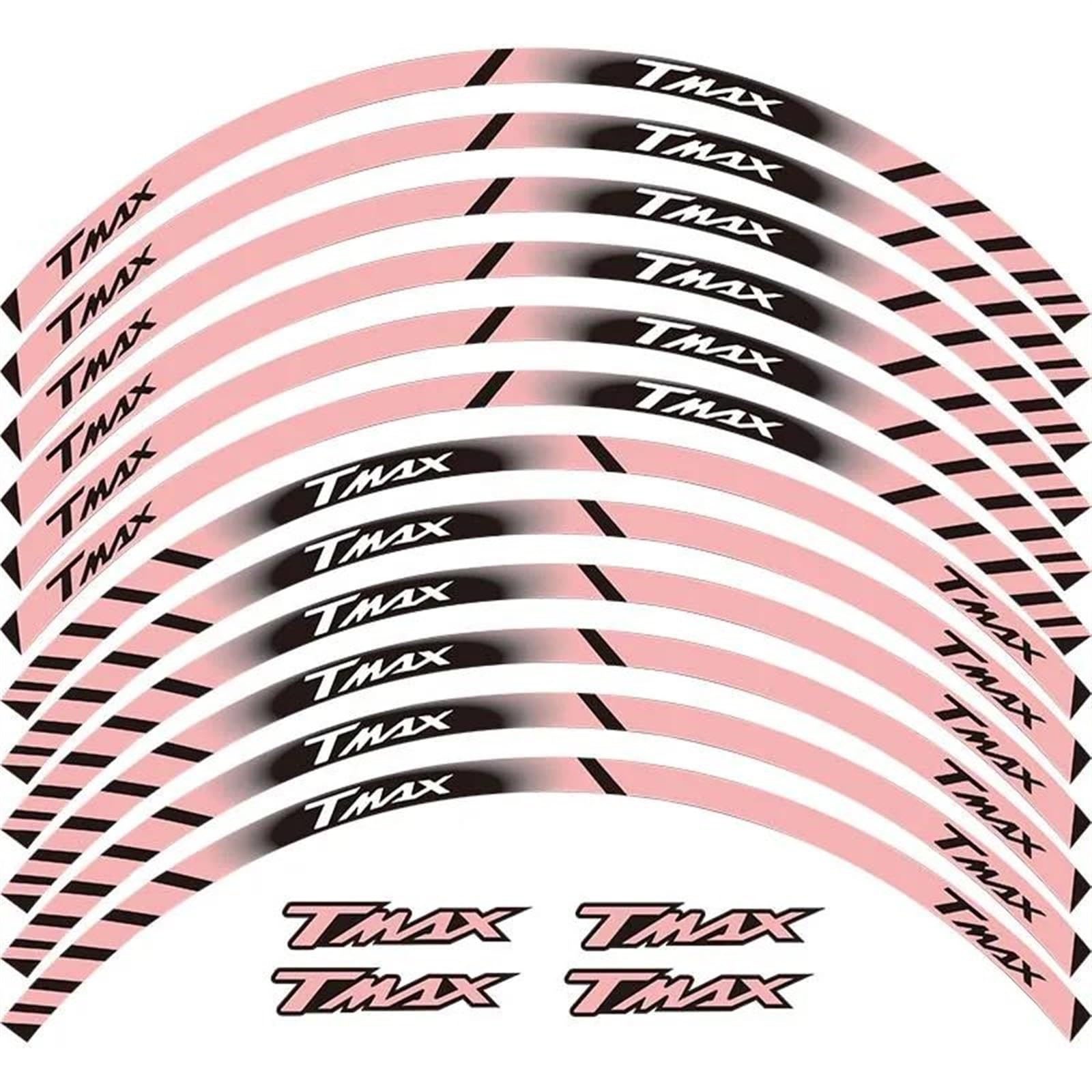 Stickers Motorcycle Wheel Stickers Night Reflective Decorative Rim for TMAX T MAX(Style 1)