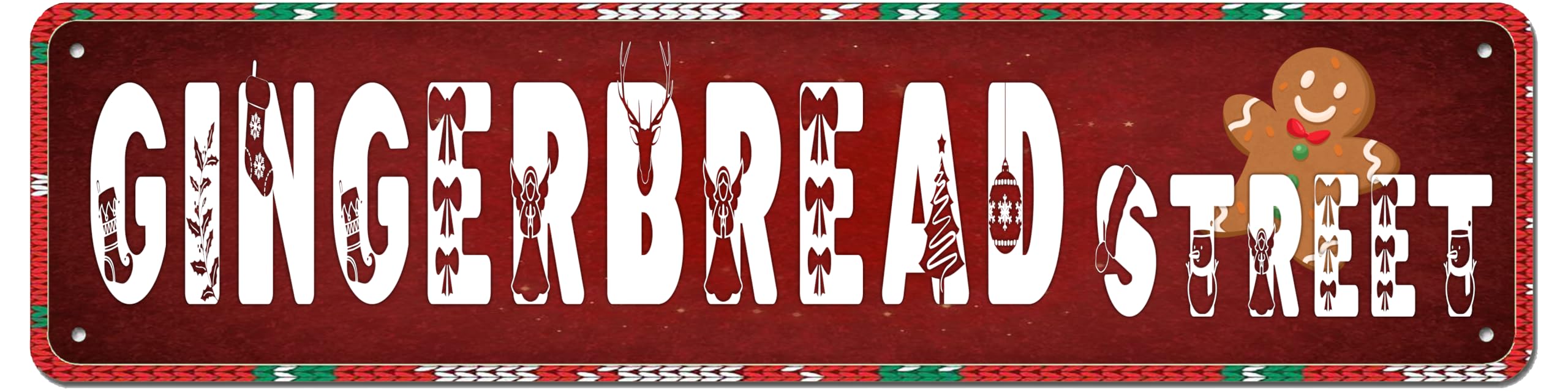 Amazon.com: Gingerbread Street Sign Christmas Street Road Sign