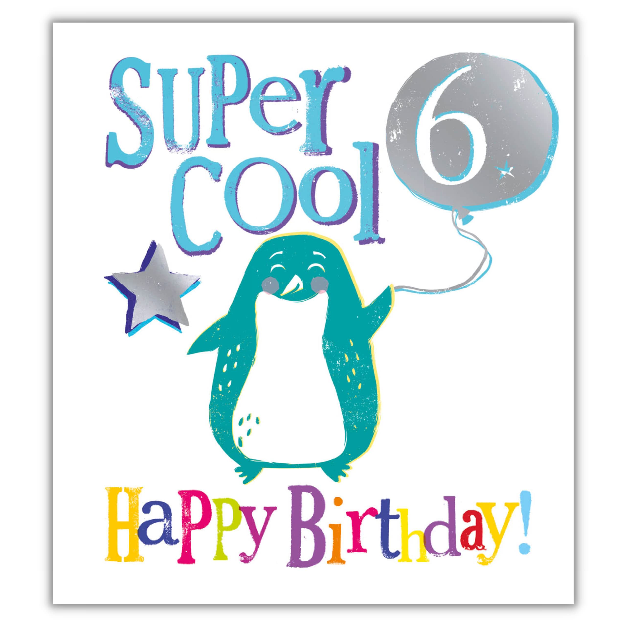 Danilo Promotions Limited Age 6 Birthday Card, Brightside 6th Birthday Card, Multi, 7x6 inch