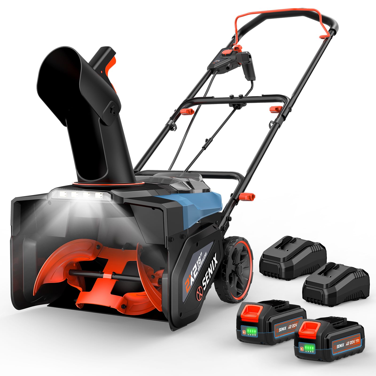 SENIX 40V 18' Cordless Snow Blower