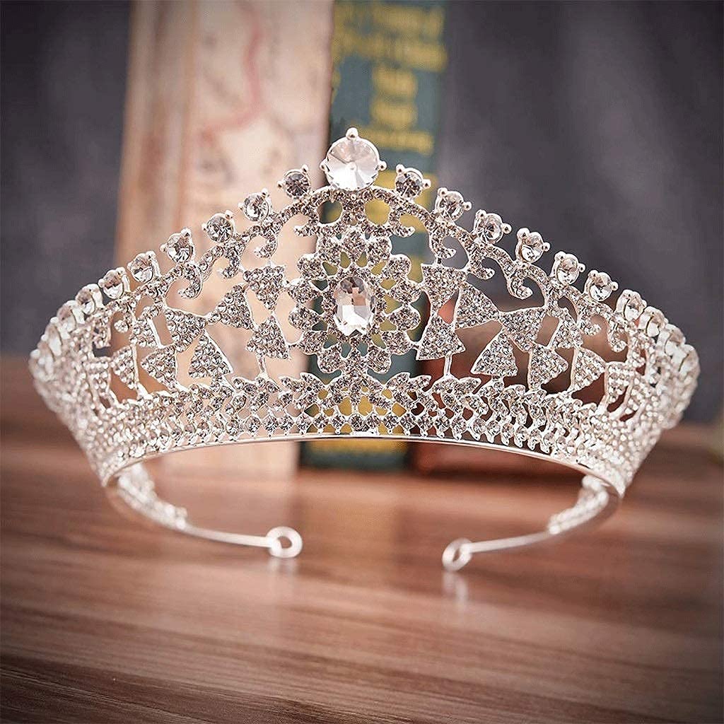 korona dekoracyjna, Księżniczka Mini Tiara Kryształowa Korona do Włosów Ślubna