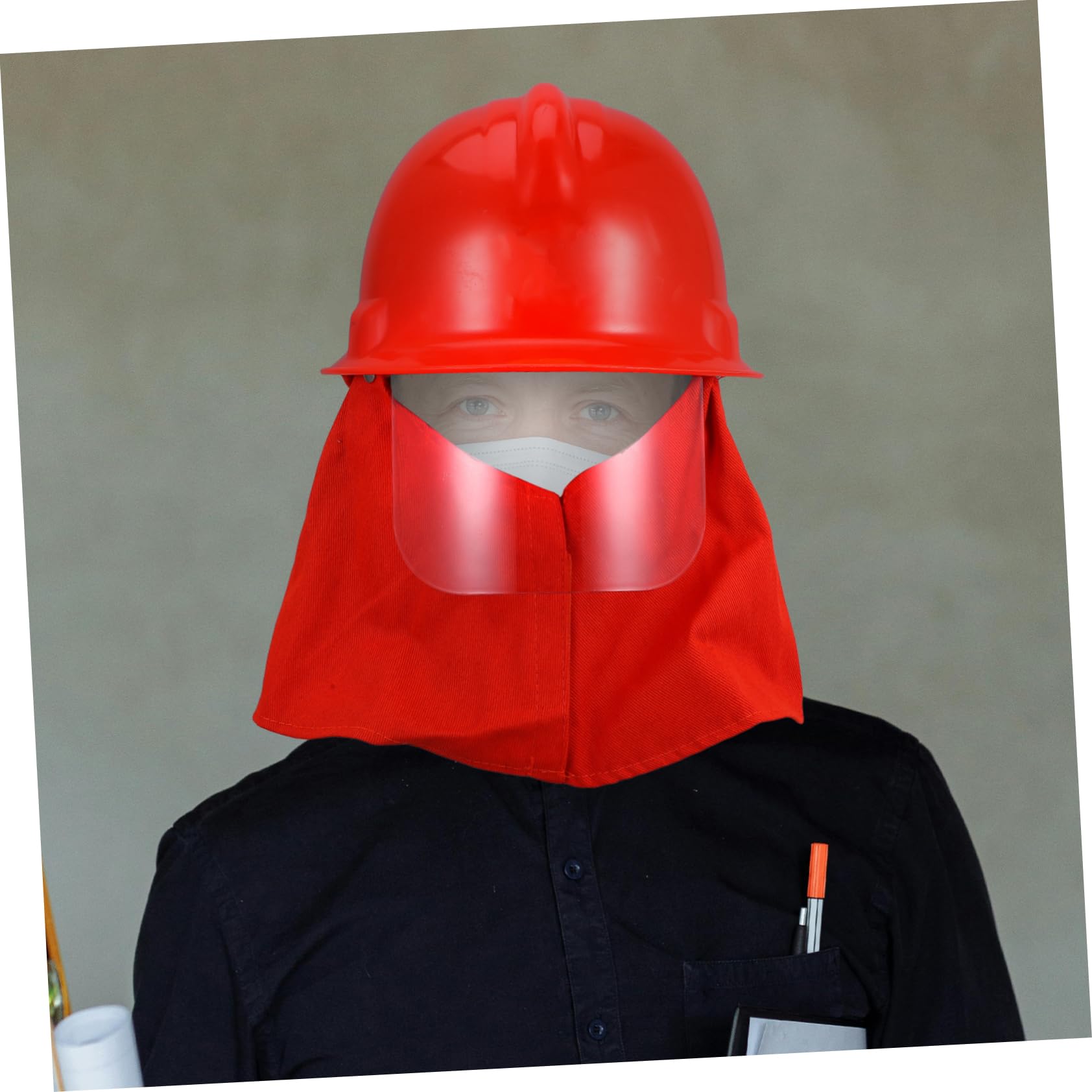 Casco Antincendio Rosso in Abs, Elmetto Integrale per Vigili | Spegnimento e Situazioni D’emergenza, Pratico e Comodo, Struttura in Abs Stampato