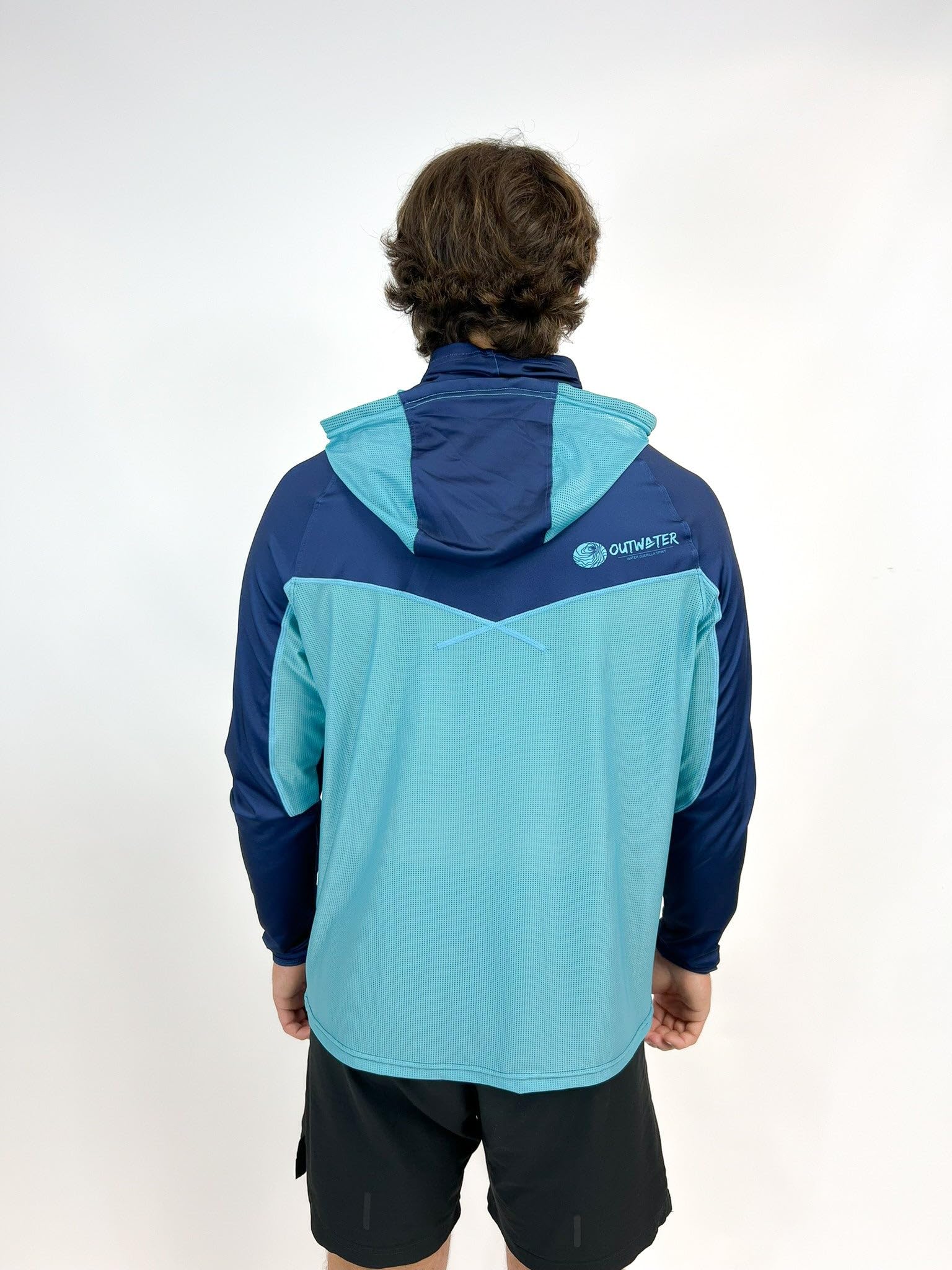OUTWATER Guerilla – Camiseta de pesca para hombre, protección solar, antirrayos UV con capucha UPF50+ | Pesca, Kayak, Paddle, Outdoor