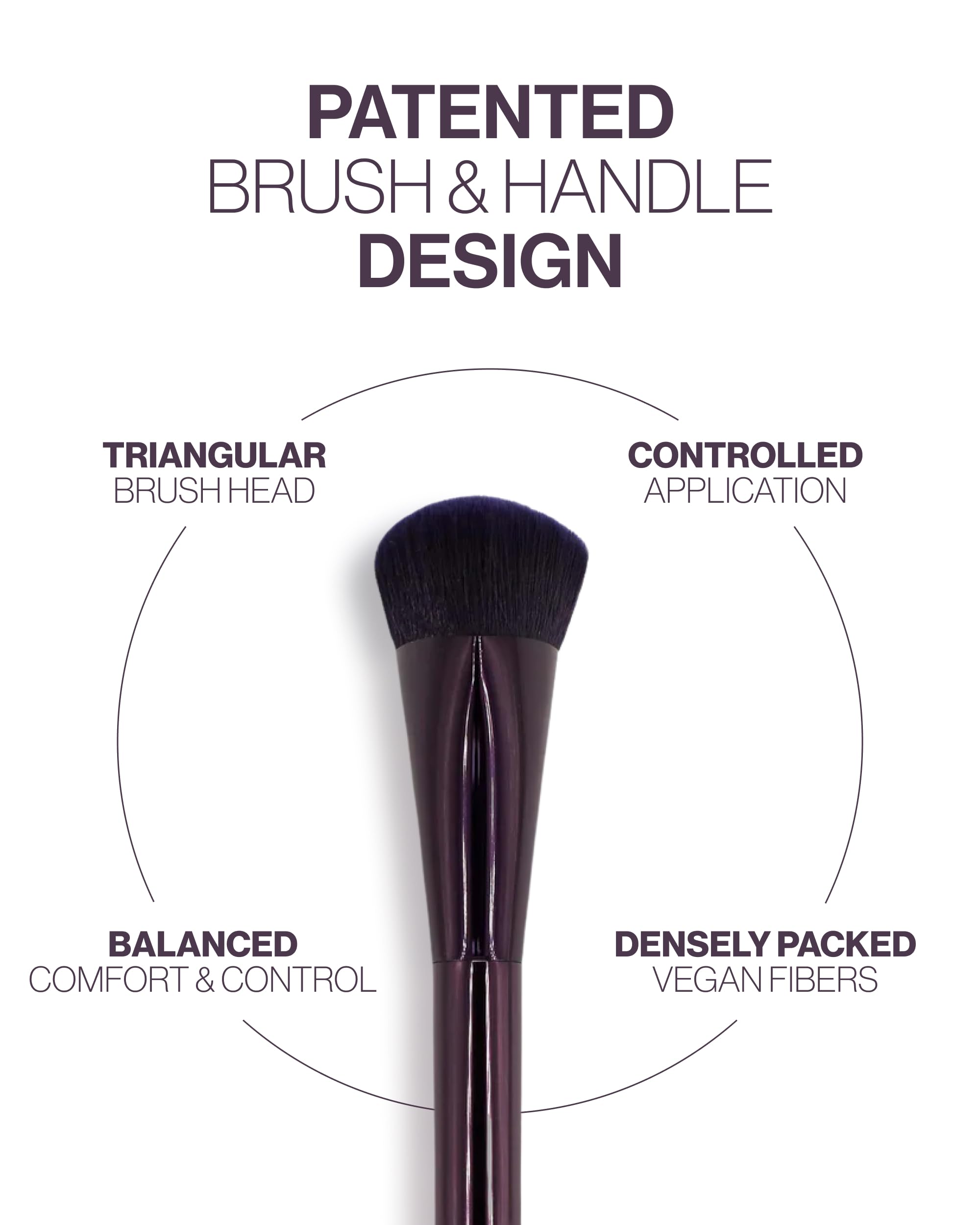 Anisa Beauty Travel Pinnacle - Pennello per fondotinta, compatto, vegano, ad alta densità, per applicazione senza soluzione di continuità, ideale per trucco liquido, in crema e in polvere, portatile e