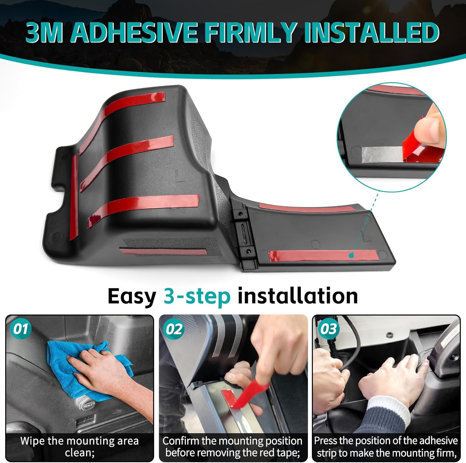 Rear Trunk Organizer Tray Compatible with 2024 2025 Jeep Wangler JL JLU 4XE Rubicon Sahara 4 Door, Wheel Well Storage Box Cargo Organizer Accessories for Jeep Wangler JL (Left + Right)