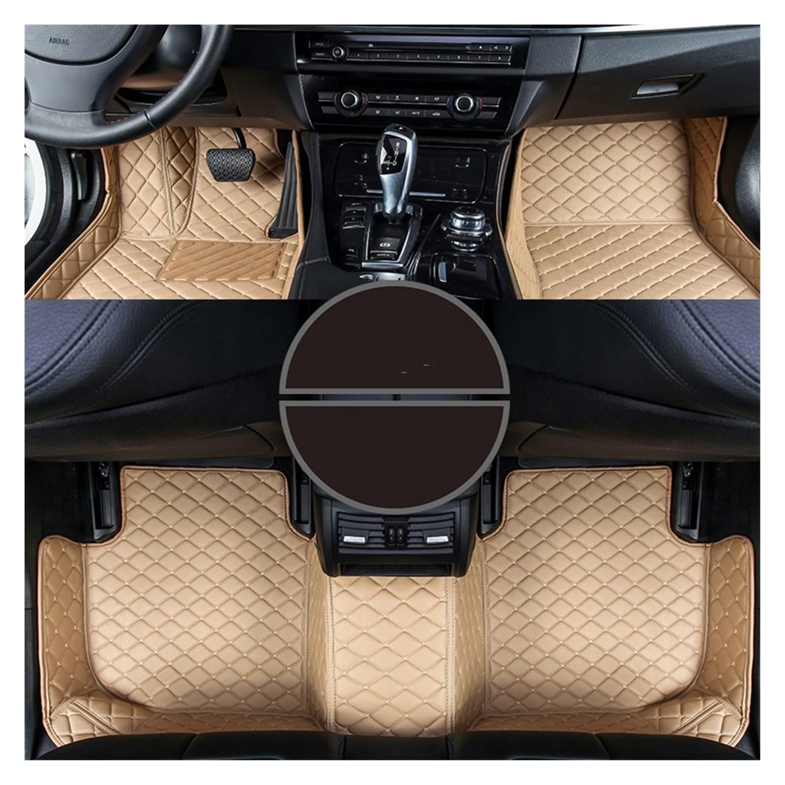 Tappetini Auto Tappetini Per Auto Per Hyundai Per I30 2007-2012 Foot Coche Accessori Tappeti Per Auto Tappetini(Beige