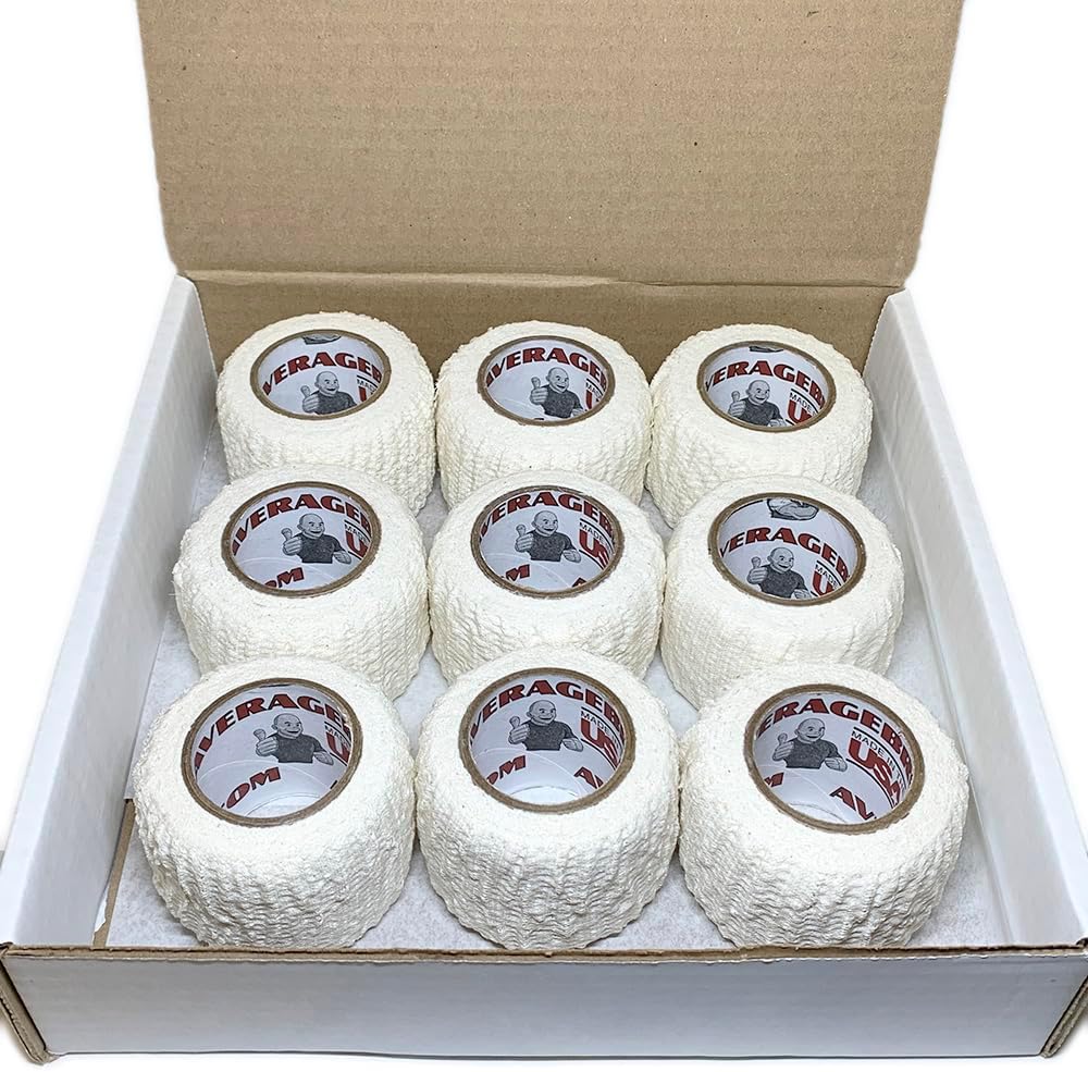 Average Broz ABG Stretch Tape - Premium Thumb Tape for Crossfit, Weightlifting, MMA, Fishing, Golf, Gymnastics - Dual-Sided Adhesive, Water & Sweat Resistant, Made in USA, 100% Cotton, Lycra Threads