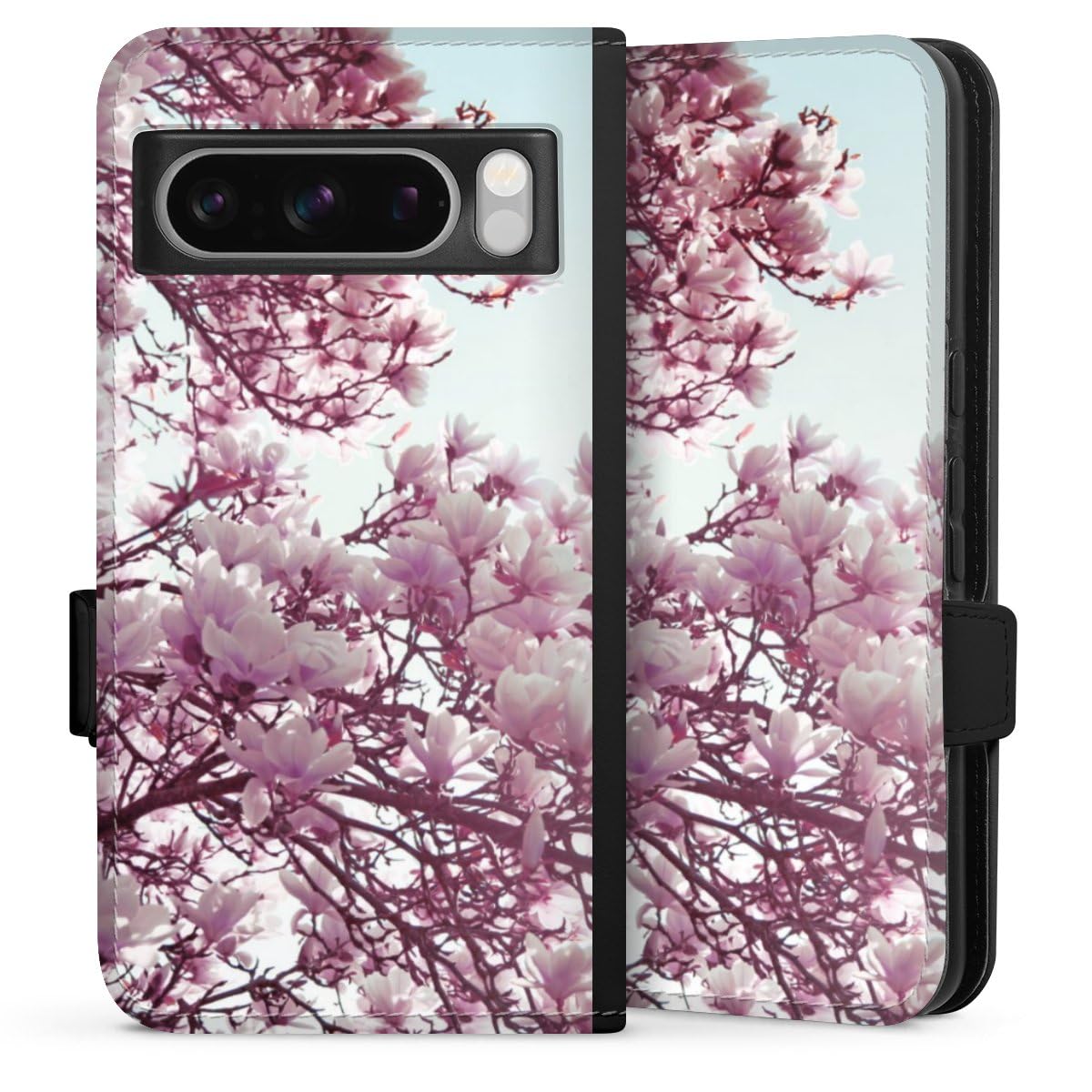 Etui Google Pixel 8 Pro antichoc clapet rigide motif floral