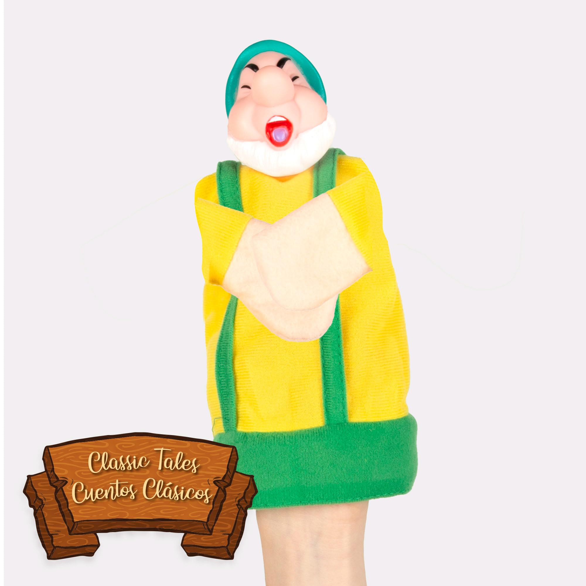 ColorBaby Cucu Show Set Marionetas Blancanieves, 4 títeres Personajes de 25 cm, Materiales Suaves y Seguros, Juguetes Infantil, para Jugar en Grupo o Pasar Tiempo en Familia (39168)