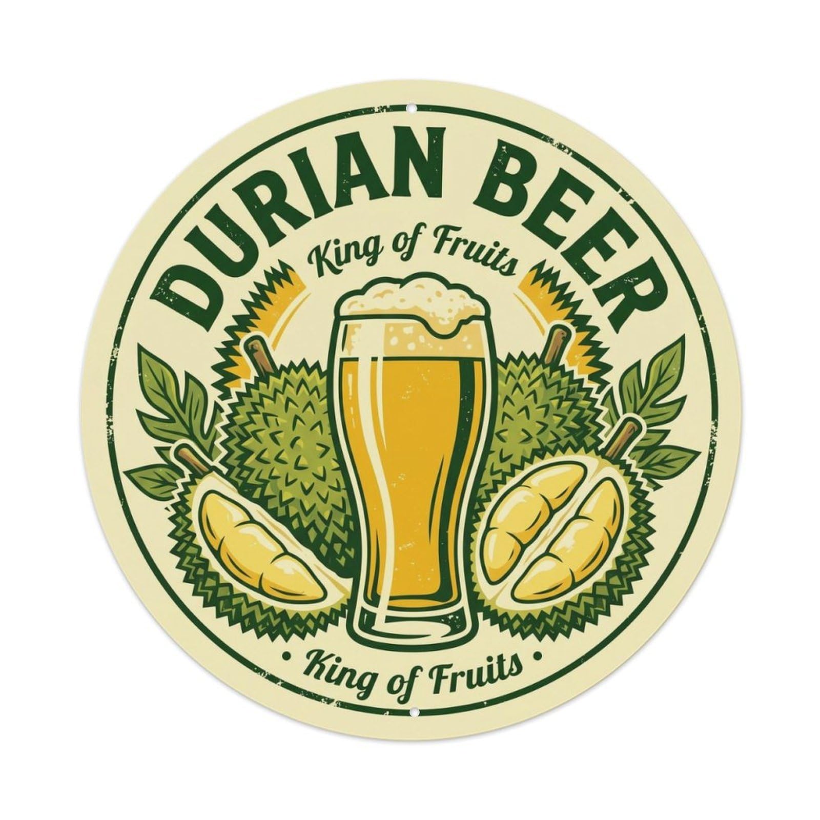 Heritage Durian Beer Flavored Tavern Culture Stein Metal Tin Sign
