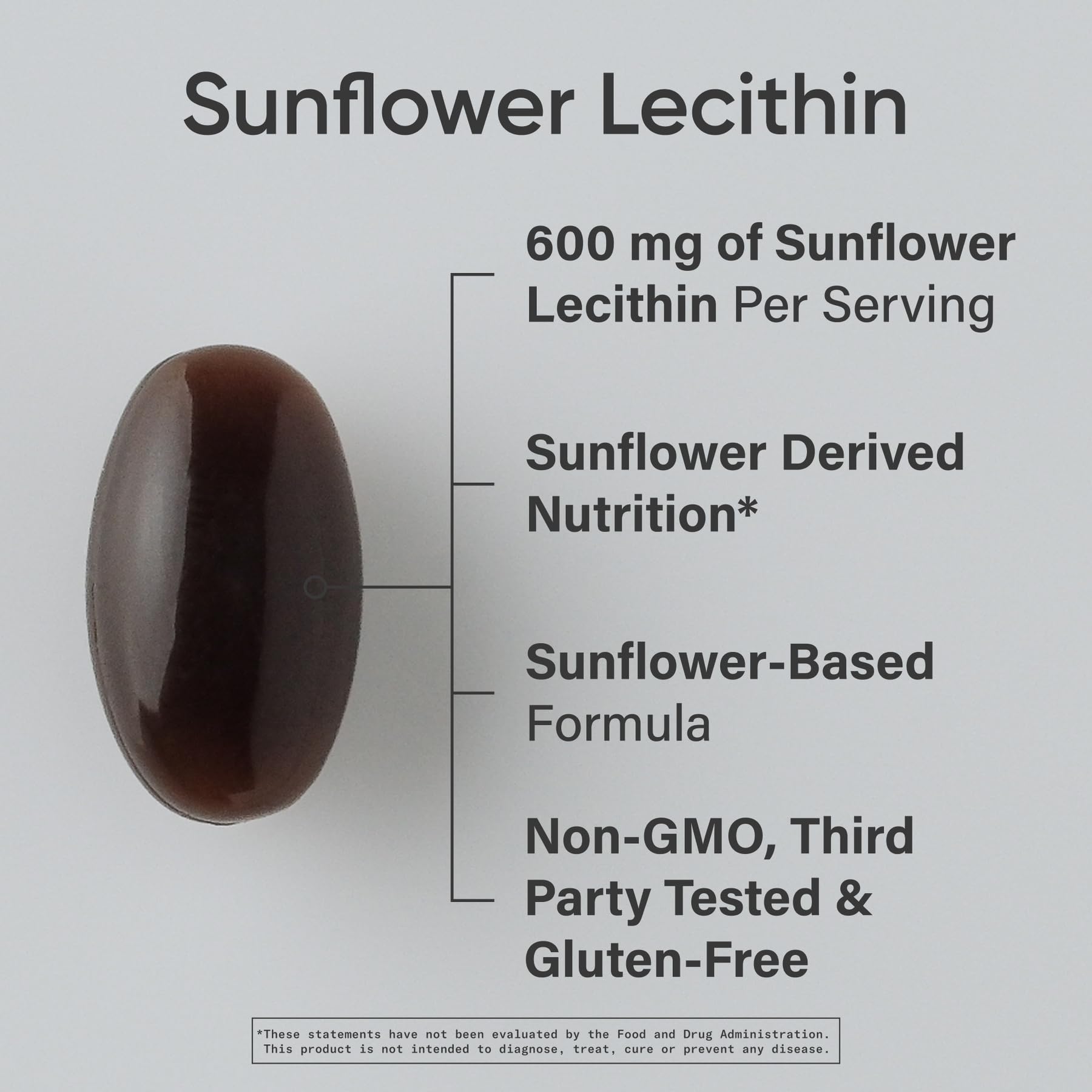 Sports Research® Sunflower Lecithin 600mg Mini Softgels, 240 Count — Amazon image 2