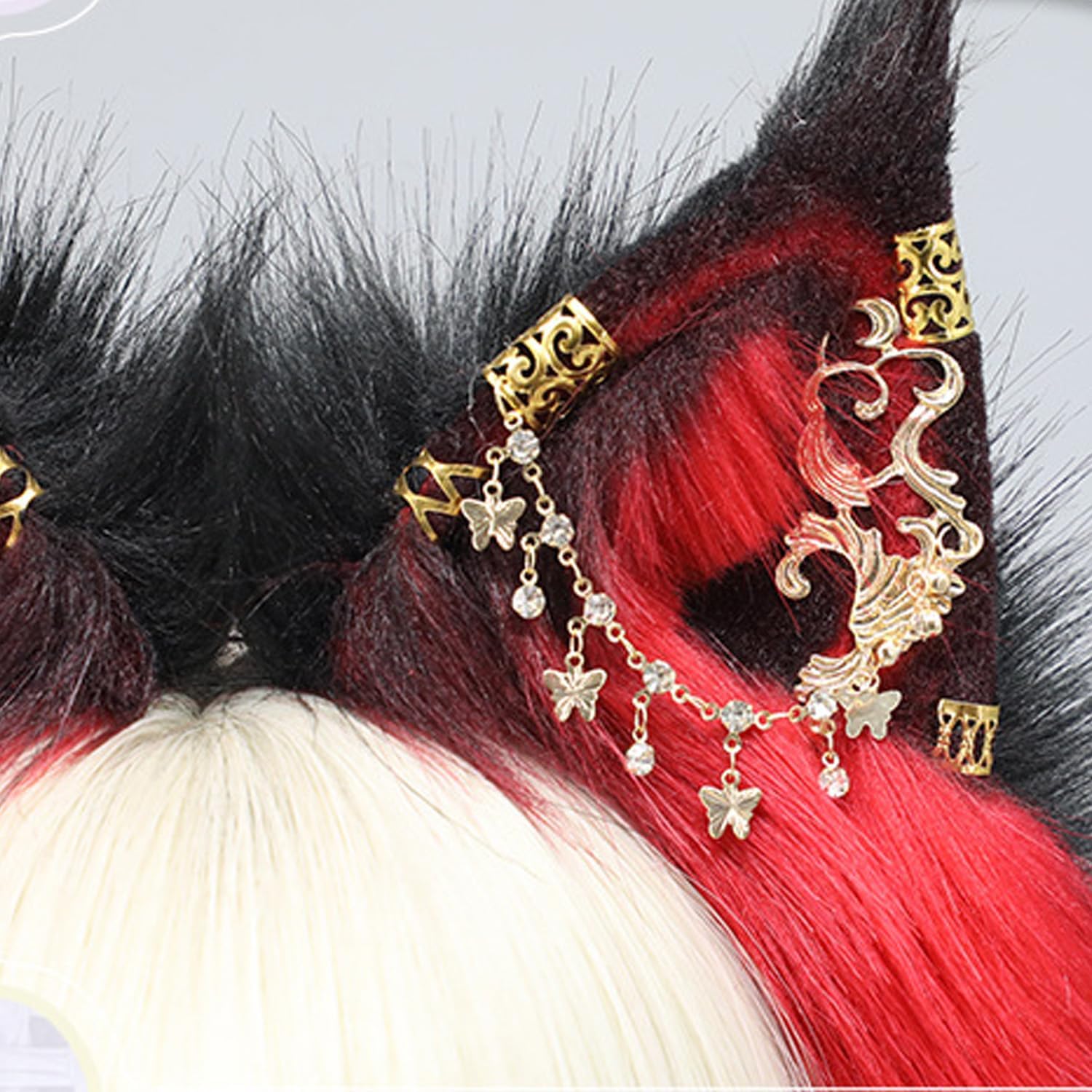 Faylay Women Fashion Cat Ear Headband Furry Cosplay Party Stylish Hairband Accessories (YWHH-HH), Large - Image 3