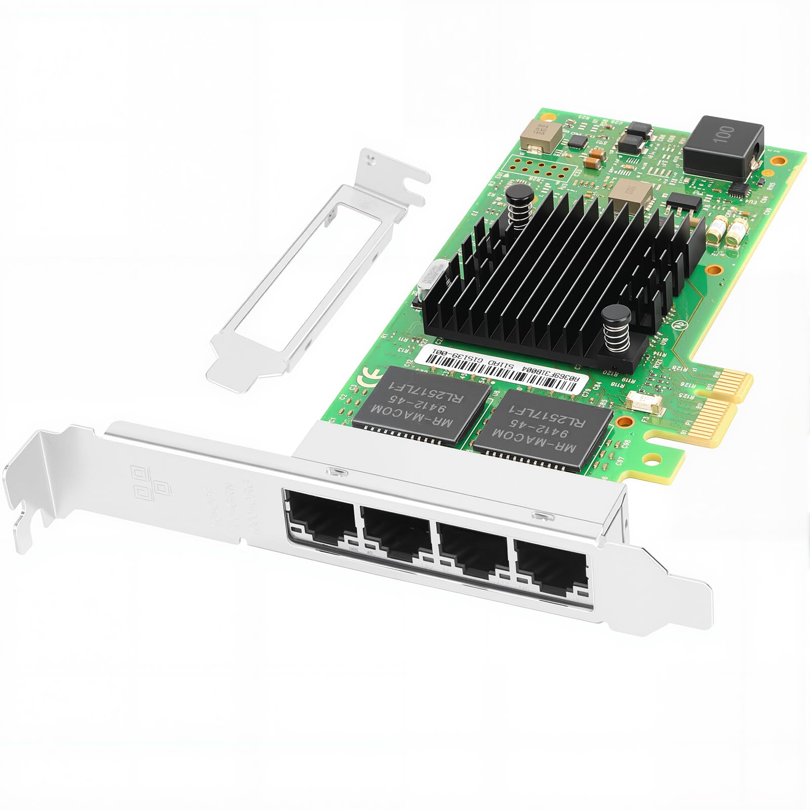 PCIe 2.1 x1 for Intel I350-T4 I350AM2 Chipset 1Gb 4 Port RJ45 LAN Card Support Windows Server/Windows/Linux/VMware/ESX
