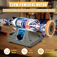 Vista 5 de TM-2 - Pulidora de joyas versátil, molinillo de banco de velocidad ajustable, máquina pulidora con accesorio para joyas, metal, madera, roca dental