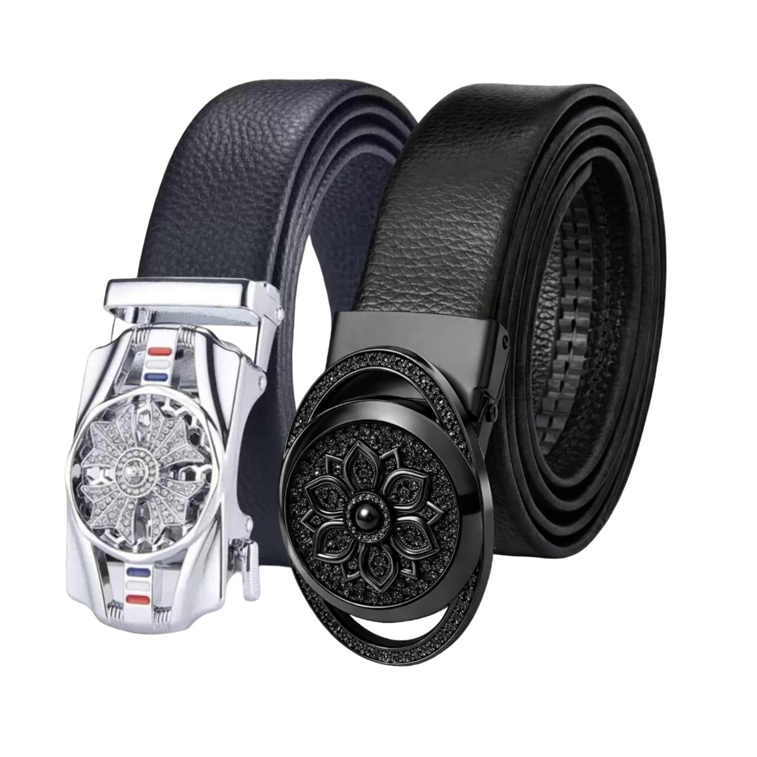 Men’s AutoLock Belt with Spinning Buckle | Premium PU Leather | Adjustable 28–42 Inch | 3.5 CM Width | Formal & Casual Wear Belt for Men-picture-28