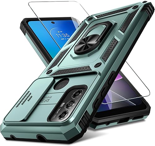 Motorola Moto G Play 2023 Funda integrada para lente de cámara deslizante y protector de pantalla no para versión 2021 resistente a los golpes