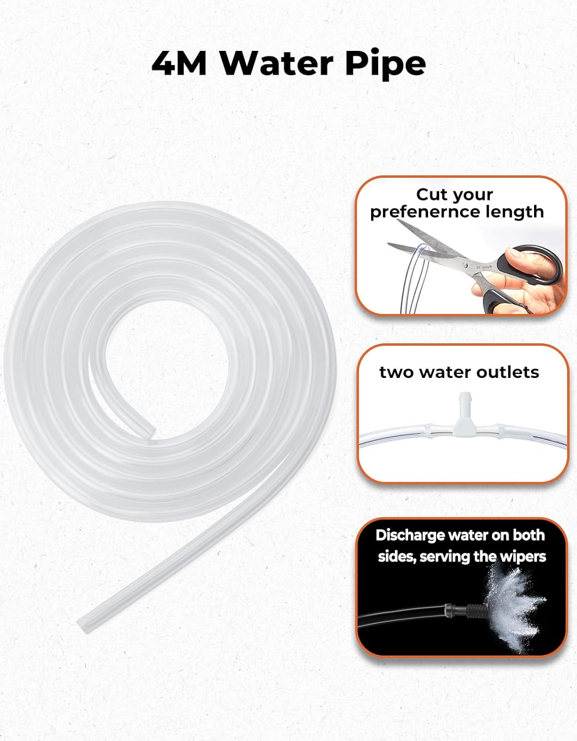 Kemimoto UTV Windshield Washer Pump Kit with 12V Windshield Wiper Motor Kit Compatible with Polaris RZR Ranger General Can Am X3 Defender Commander Golf Cart