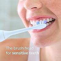 Vista 2 de Philips Sonicare S2 Sensitive - Cabezales genuinos de repuesto para cepillo de dientes eléctrico, Blanco, 2 unidades, HX6052/77