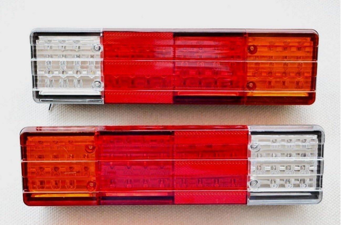 2x 24V LED Rear combination tail lights lamps truck trailer tipper chassis motorhome caravan 4 functions