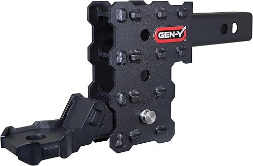 GEN-Y GH-13053X Phantom-X Enganche de caída ajustable de 3 posiciones de 4.5 pulgadas con soporte de bola de platino GH-13051X para receptor de 2