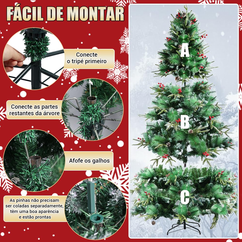【未開封】NATAL DESIGN 38-kT SOTE ver. AURORA Arvore de Natal 180CM, PE E PVC Aurora Árvore de Natal, Arvore de