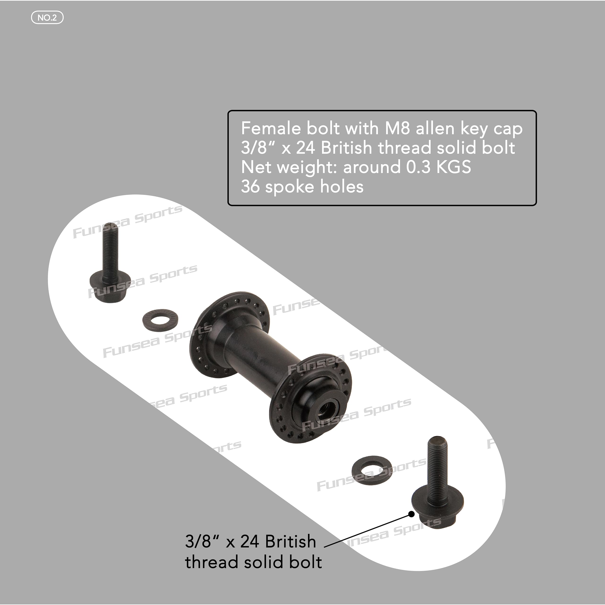 Schnellspanner Fahrrad Hub 36 Löcher Lager Ersatzteile for Fahrrad BMX Naben Planeten Buchse Vorne Weibliche Mutter Achse Fahrrad Schnellspanner(Noir)