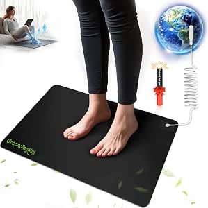 Grounding Mat for Sleep, Pain Relief, and Wellness - 16 x 24 inches with 15 Foot Cord