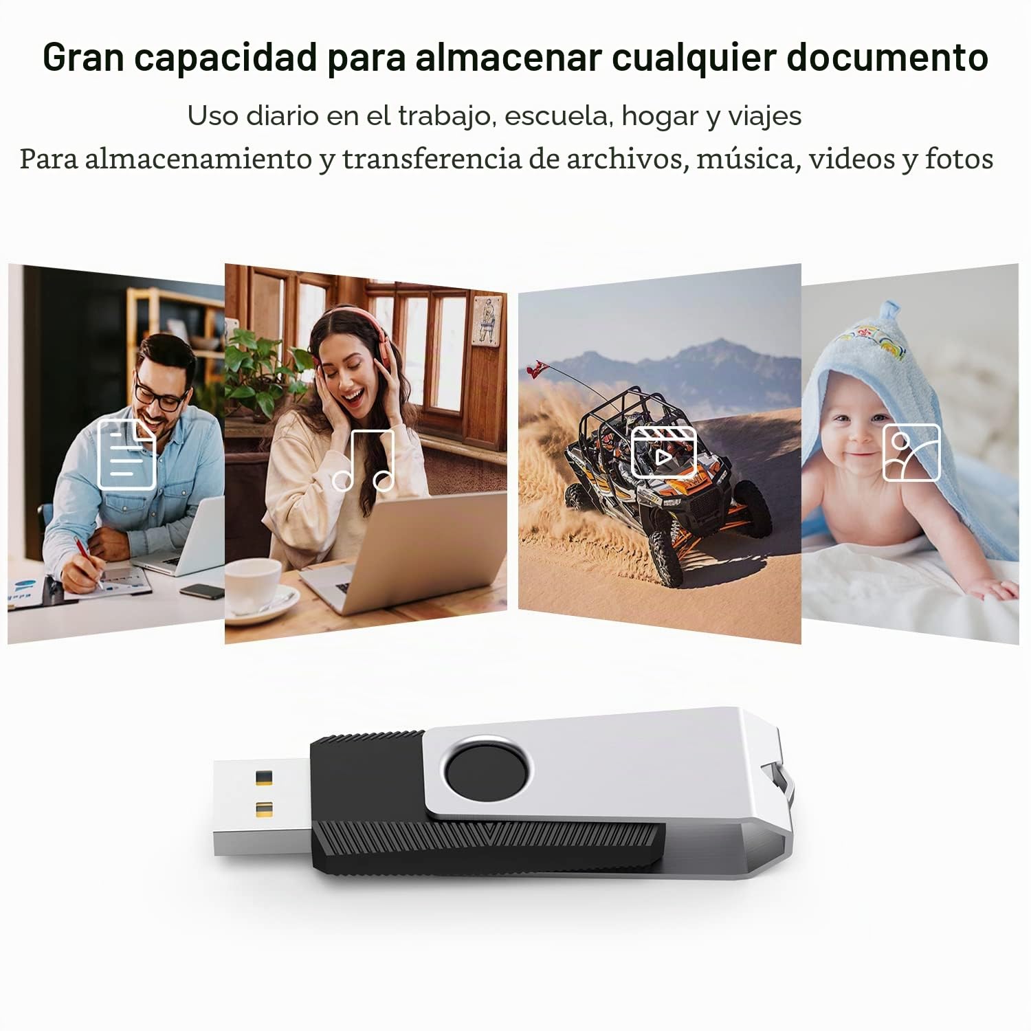 KEXIN Paquete de 50 Unidades Flash USB de 8 GB, USB 2.0, Unidad Flash giratoria con Paquete de 50 Unidades Flash de 8 GB