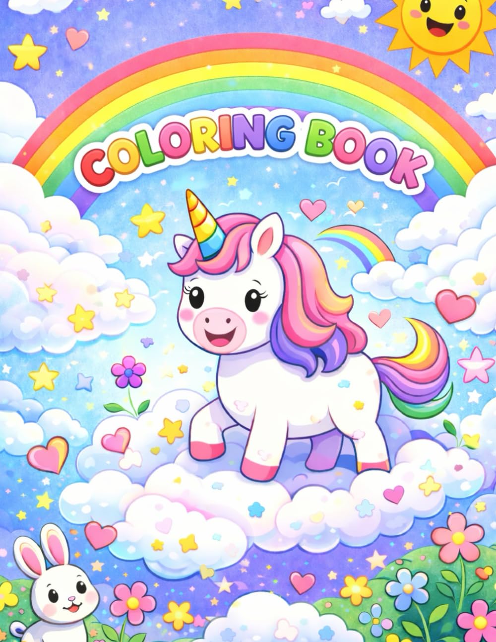 Cute Animals Coloring Book for Kids: Fun and Easy Animal Coloring Pages for Boys and Girls Ages 3–8