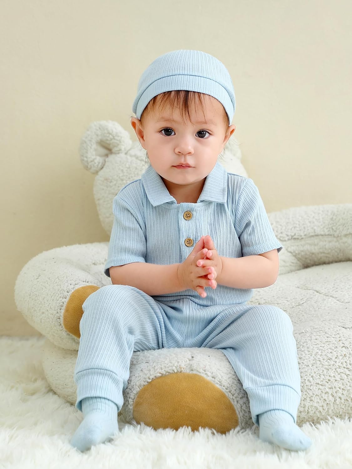 Baby Girls Boys Hats Mittens and Socks Set Cotton Infant Caps Newborn Soft Gloves 0-6 Months