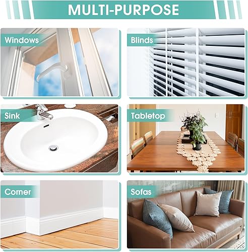 Miniatura 5 de 4 paquetes de esponja para limpieza húmeda, esponja gris para limpieza de polvo, herramienta de limpieza reutilizable para el hogar para persianas,