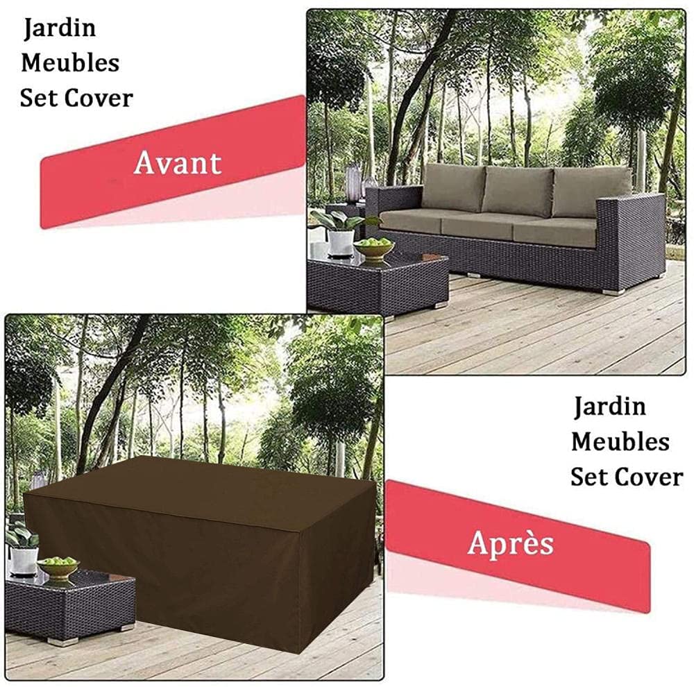 Copertura per Mobili da Giardino,420D Oxford Telo Impermeabile Anti-UV Antivento, per mobili da giardino, sedie, tavoli