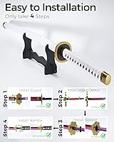 Vista 31 de Cold Blade Toy Sword - 41 inches Toy Katana Replica with Holster Belt and Display Stand - Sword with Authentic Design Shusui
