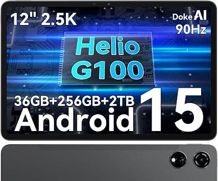 blackview mega3 tablet 12 inch 36gb ram + 256gb rom (2tb tf) android 15 octa core g100 8800mah gaming tablets pc 90hz 2.5k fhd display 50mp + 13mp 5g wifi + 4g lte/face id/pen included / widevine l1