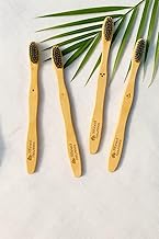 Rfined Routines - Natural Eco-Friendly Wooden Bamboo Manual Toothbrush Soft With Ultra Soft Charcoal Activated Bristles For Adults