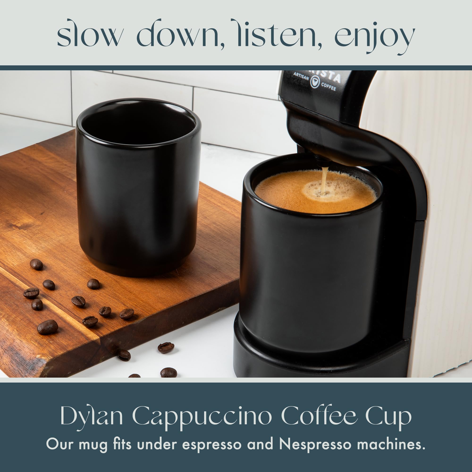 KRUVE IMAGINE Lot De 2 Tasses à Café Fabriquées à La Main En Verre à Double Paroi (300 Ml) – Parfait Pour L'art Latte Et L'expresso – Verre Borosilicate Durable – Cadeau