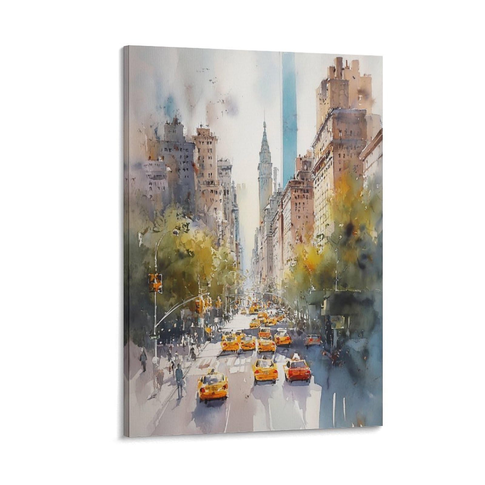 XWYMXZ Pennsylvania City 24x36inch(60x90cm) Vintage Travel Poster Watercolor Canvas Art